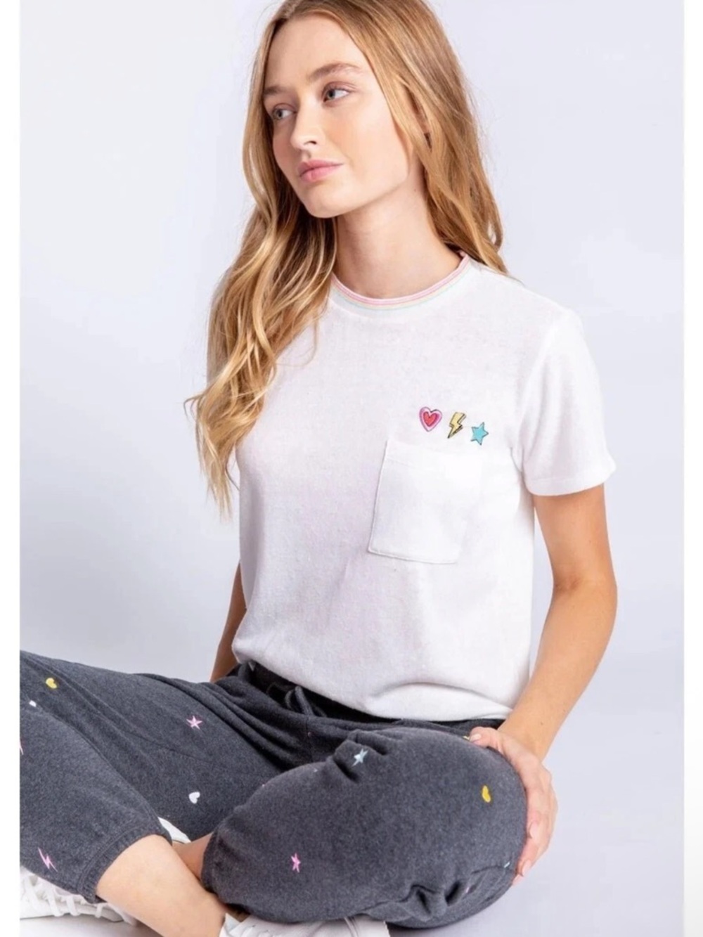 P.J. Salvage One Love Embroidered Tee - Picture 2 of 8